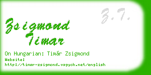 zsigmond timar business card