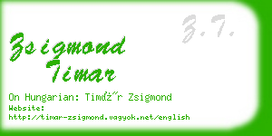 zsigmond timar business card